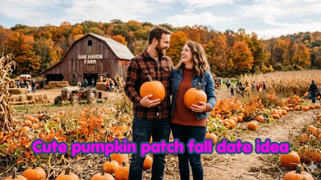 Cute pumpkin patch fall date idea